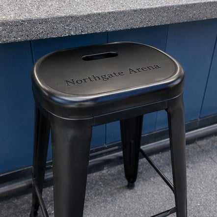 Customized bar stools for stadiums and event venues
