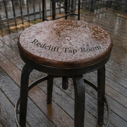 Personalized bar stools with a logo